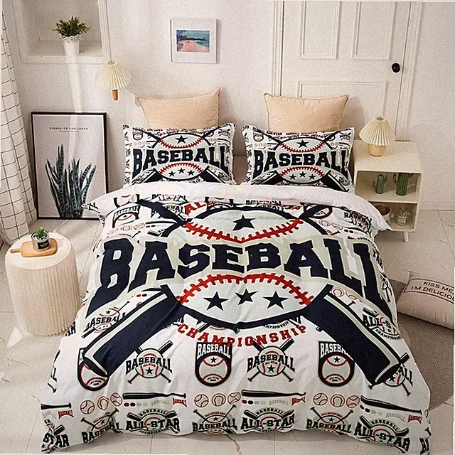3D Baseball Quilt Cover Set Bedding Sets Pillowcases