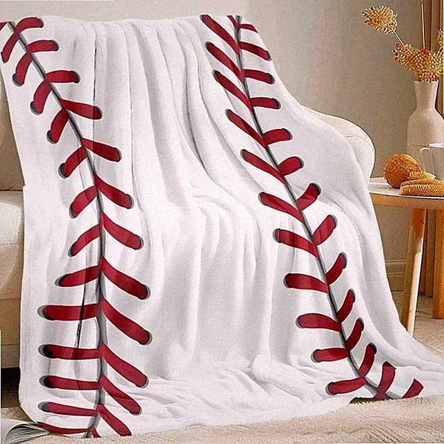 Baseball Blanket, Soft Fleece Throw for Kids, Unique Baseball Gifts Ideas