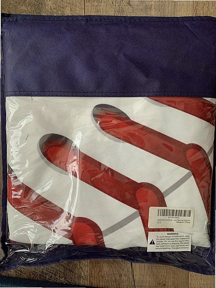 Baseball Duvet Cover King Size with 2 Shams