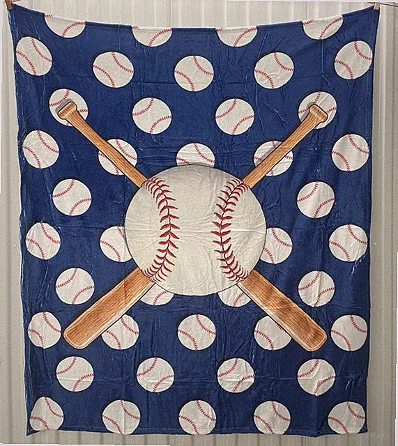 Baseball Sports Kids 50x60 Inch Throw Blanket Cover Soft Bedding Gift Decor