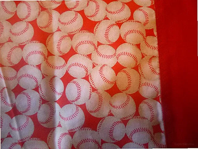 Baseballs on Red Cotton Fabric Design standard handcraft pillowcase