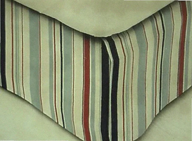 BLUE RED STRIPES FULL BED SKIRT BEDDING Scooby Doo baseball