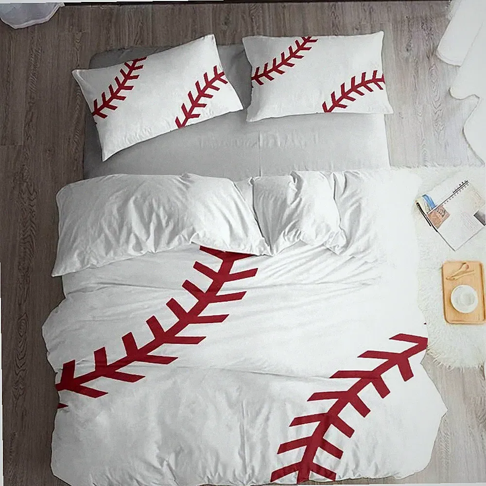 LanS Precise Baseball Sport Series Duvet Cover Bedding Set, Duvet Cover and P...