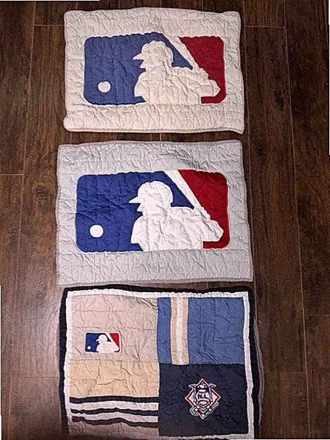 Major League Baseball (MLB) style quilted pillow sham from Pottery Barn T/K (3)