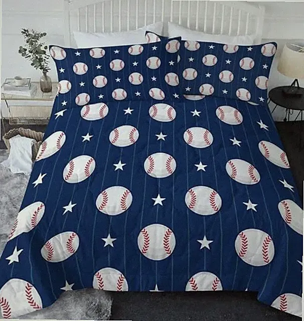 *NEW* Baseball Theme Full/Queen Bedspread