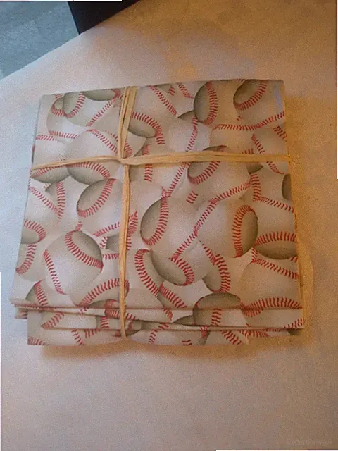 New Without Tags Set Of 2 Handmade Baseball Print Pillowcases 29"x20" White, Red