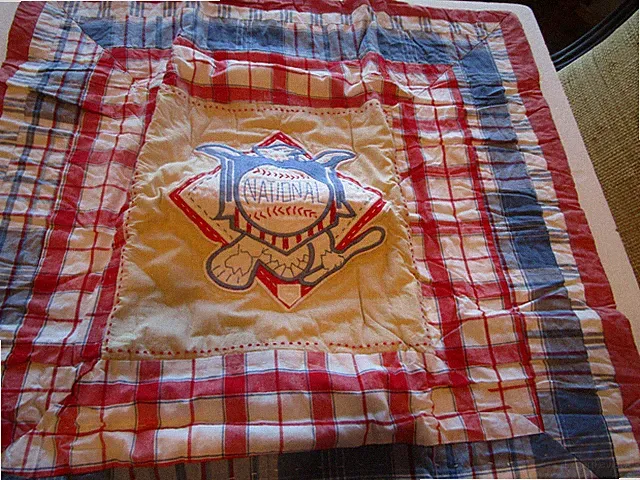 Pottery Barn Kids Baseball National League Euro quilted sham New wo tag