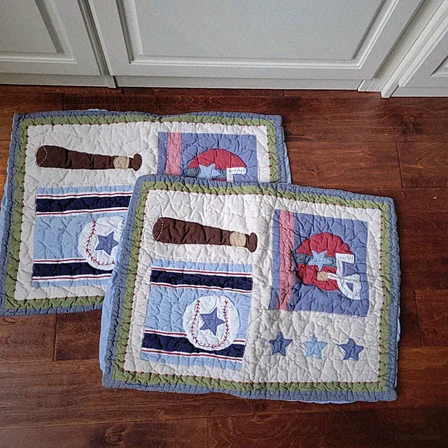 POTTERY BARN Kids patchwork sports standard quilt Sham Pillow Cover Baseball 2