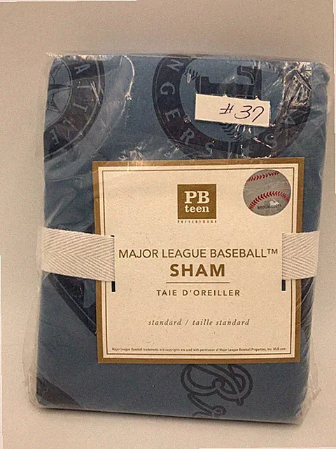 Pottery Barn Major League Baseball Sham Standard Blue #H331