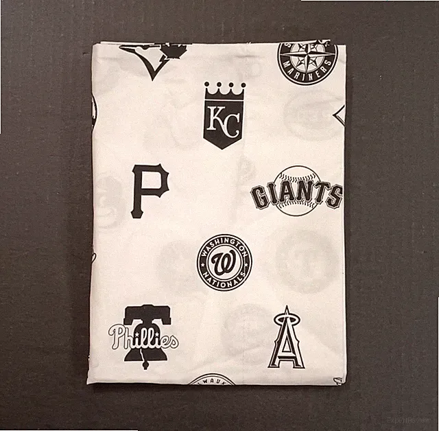Pottery Barn MLB Baseball Team Logos Pillowcase Standard Cotton Teen Bedding