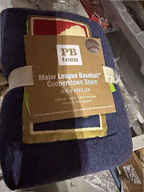Pottery Barn Teen MLB Cooperstown Major League Baseball sham quilted