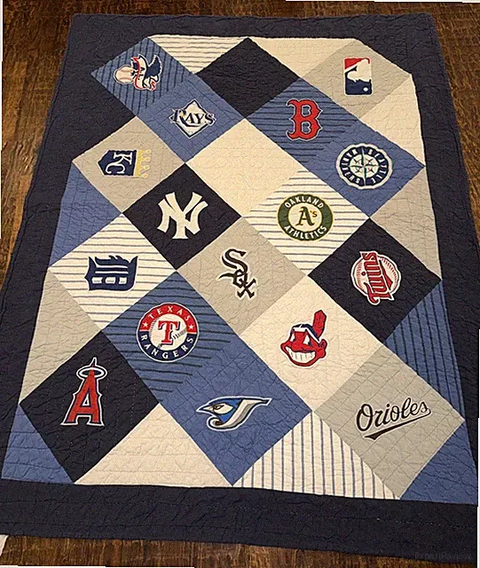 Pottery Barn Teen Quilt Twin MLB Baseball National League 64"x84" Heavy Stitched