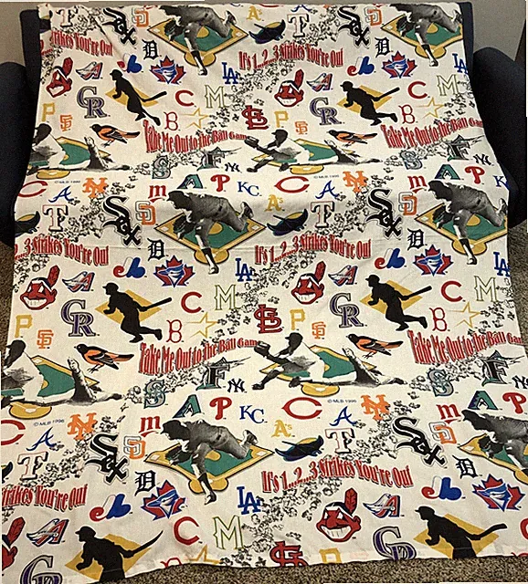 Vintage 1996 The Bibb Co. MLB Major League Baseball Teams Twin Flat Sheet